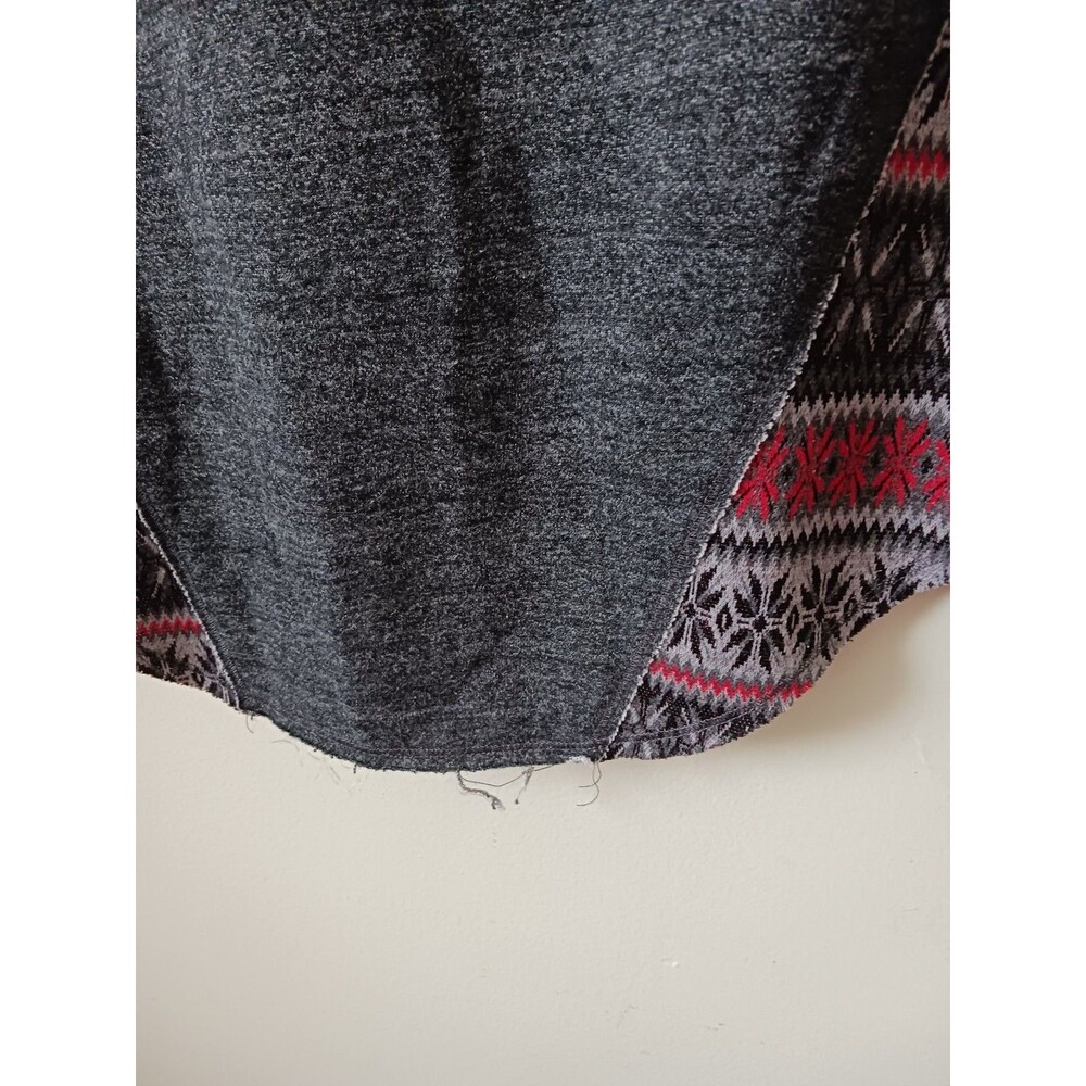 Able Womens Sinner Oversized‎ Scoop Neck Gray Red Sweater Size M - Picture 4 of 6